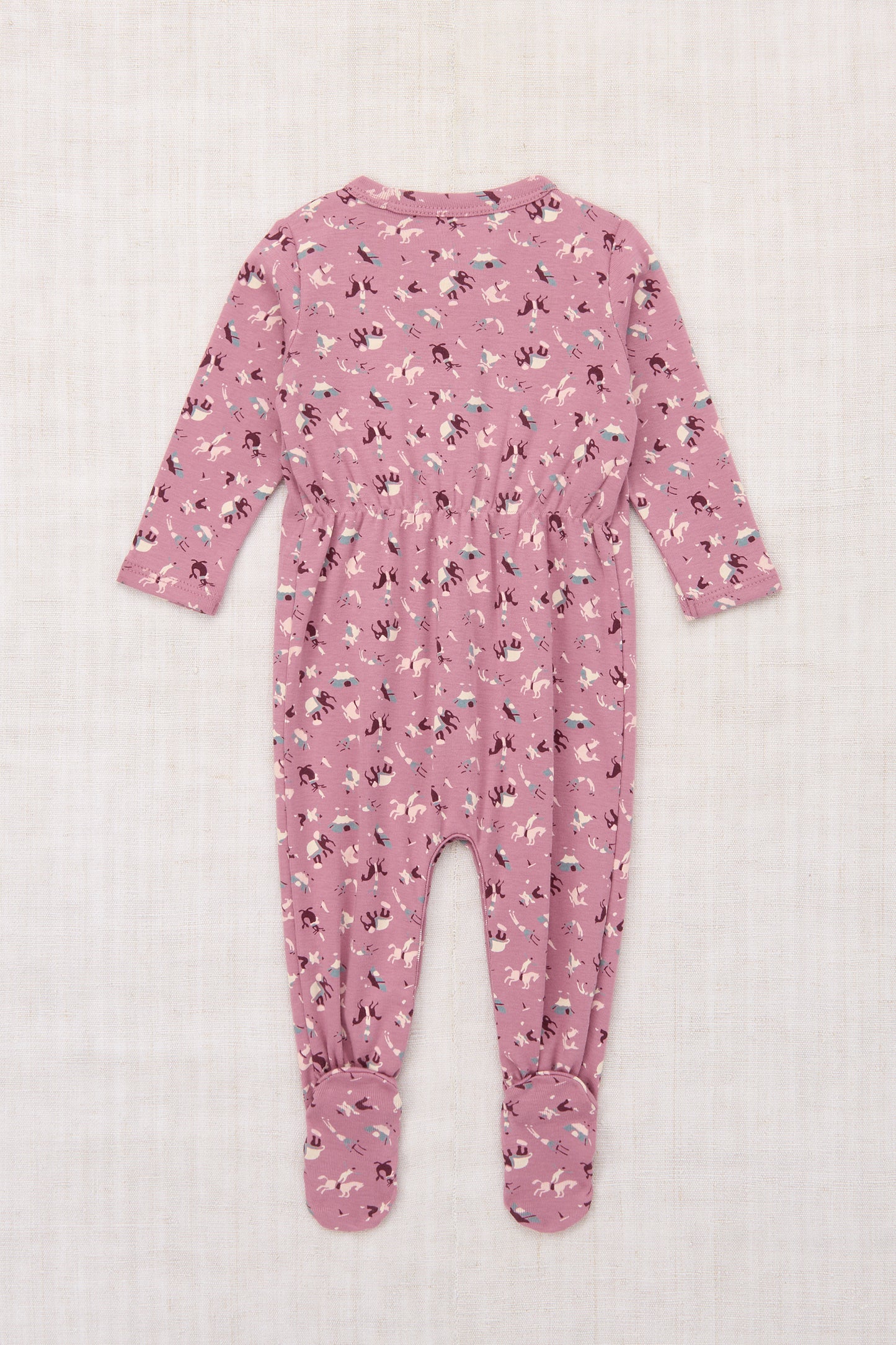 Baby Footed One-Piece - Antique Rose Circus