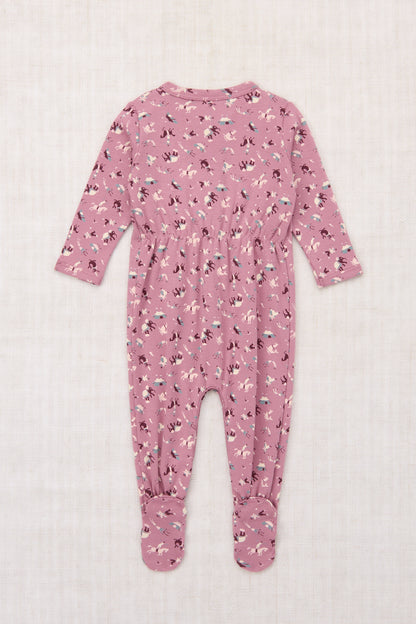 Baby Footed One-Piece - Antique Rose Circus