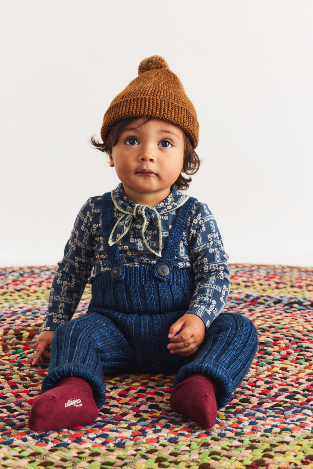 Baby Garter Hat - Acorn