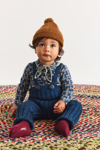 Baby Garter Hat - Acorn