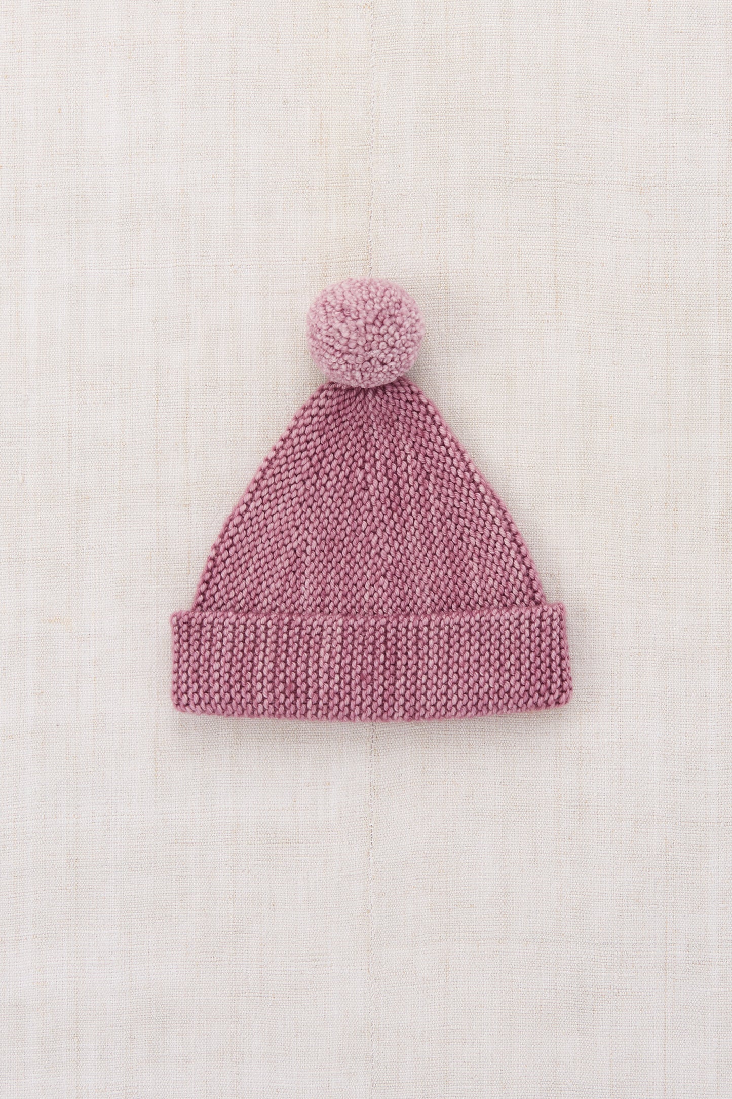 Baby Garter Hat - Antique Rose