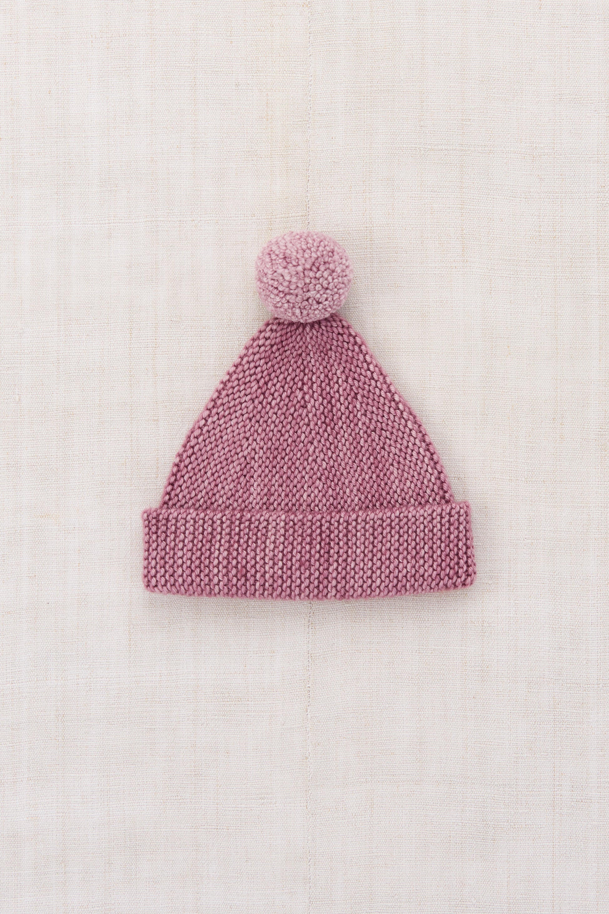 Baby Garter Hat - Antique Rose