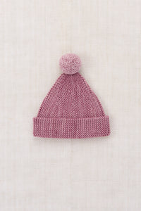 Baby Garter Hat - Antique Rose