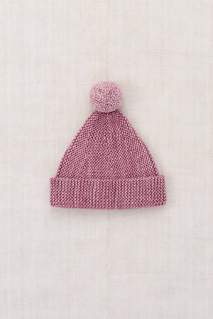 Baby Garter Hat - Antique Rose