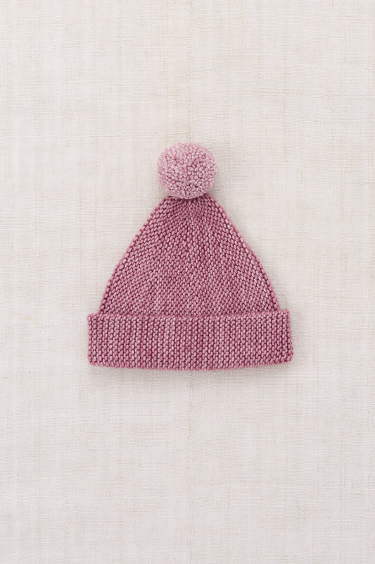 Baby Garter Hat - Antique Rose