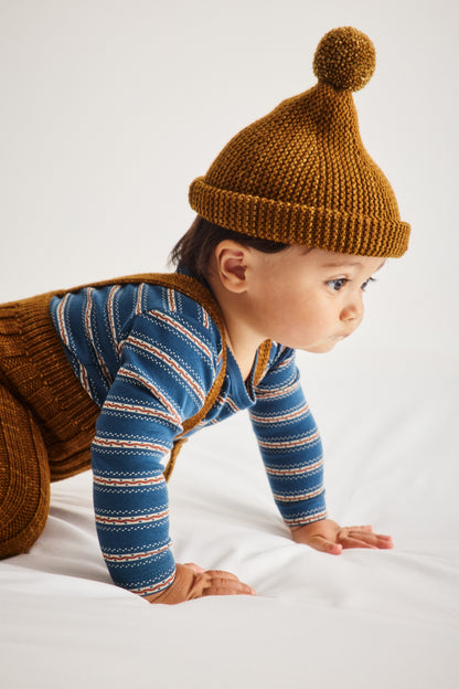Baby Garter Hat - Nutmeg