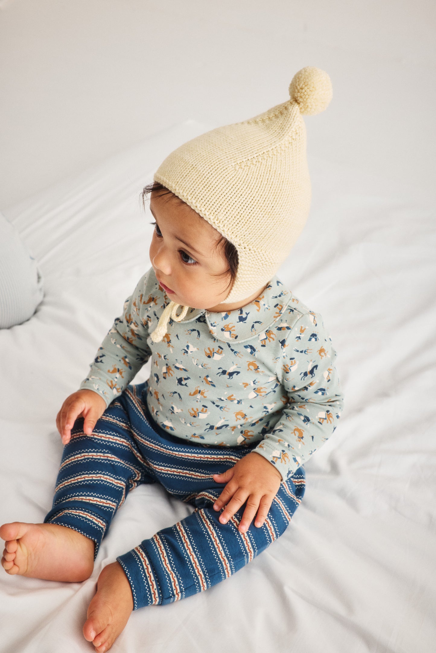Baby Gus Pant - Marine Blue Sgraffito