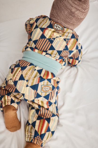 Baby Gymclass Jogger - Marine Blue Tessellation