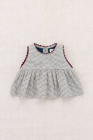 Baby Hana Top - Marine Blue Celebration