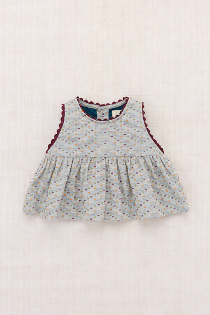 Baby Hana Top - Marine Blue Celebration