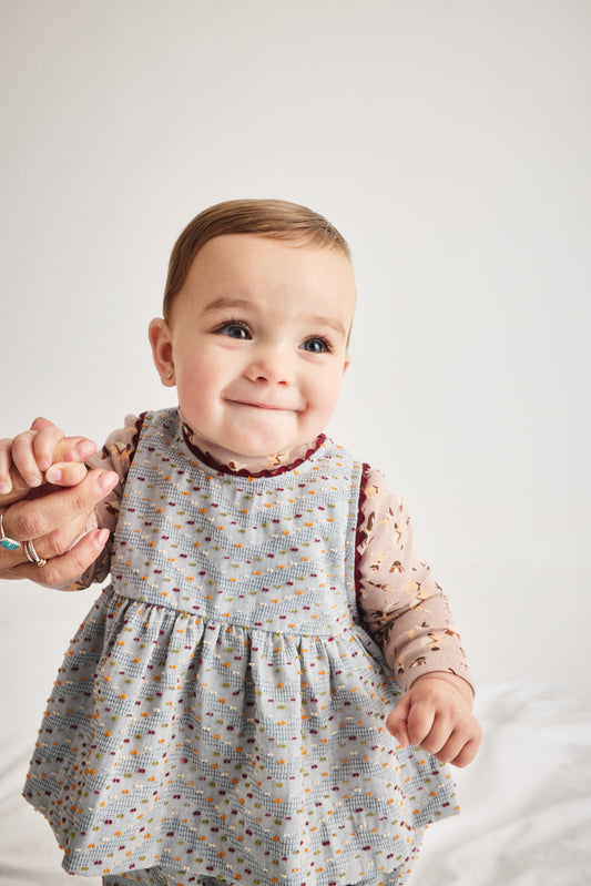 Baby Hana Top - Marine Blue Celebration