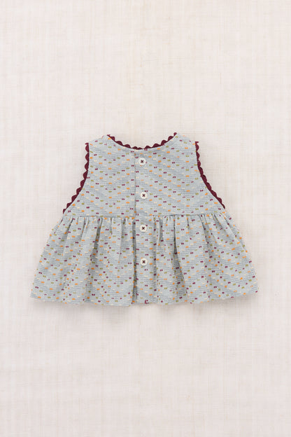 Baby Hana Top - Marine Blue Celebration