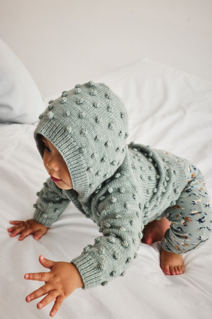 Baby Hooded Popcorn Cardigan - Onsen