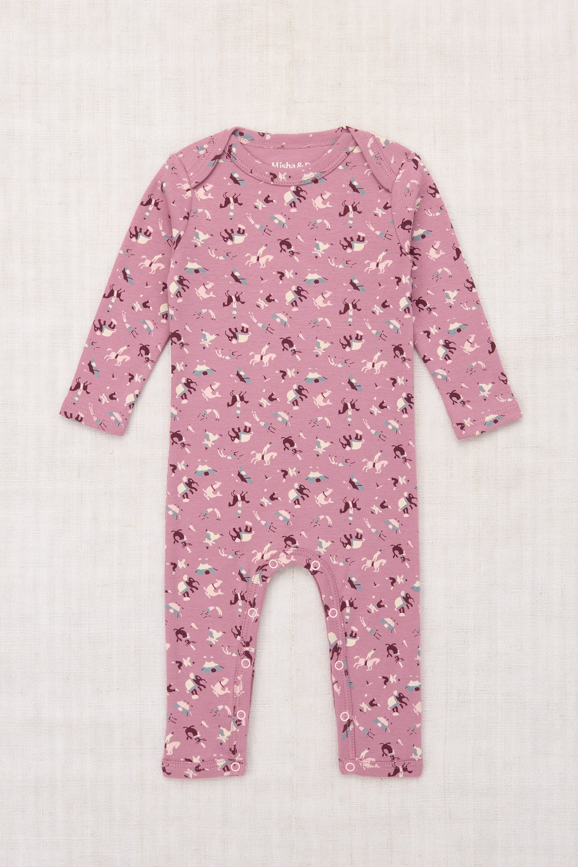 Baby Jumpsuit - Antique Rose Circus