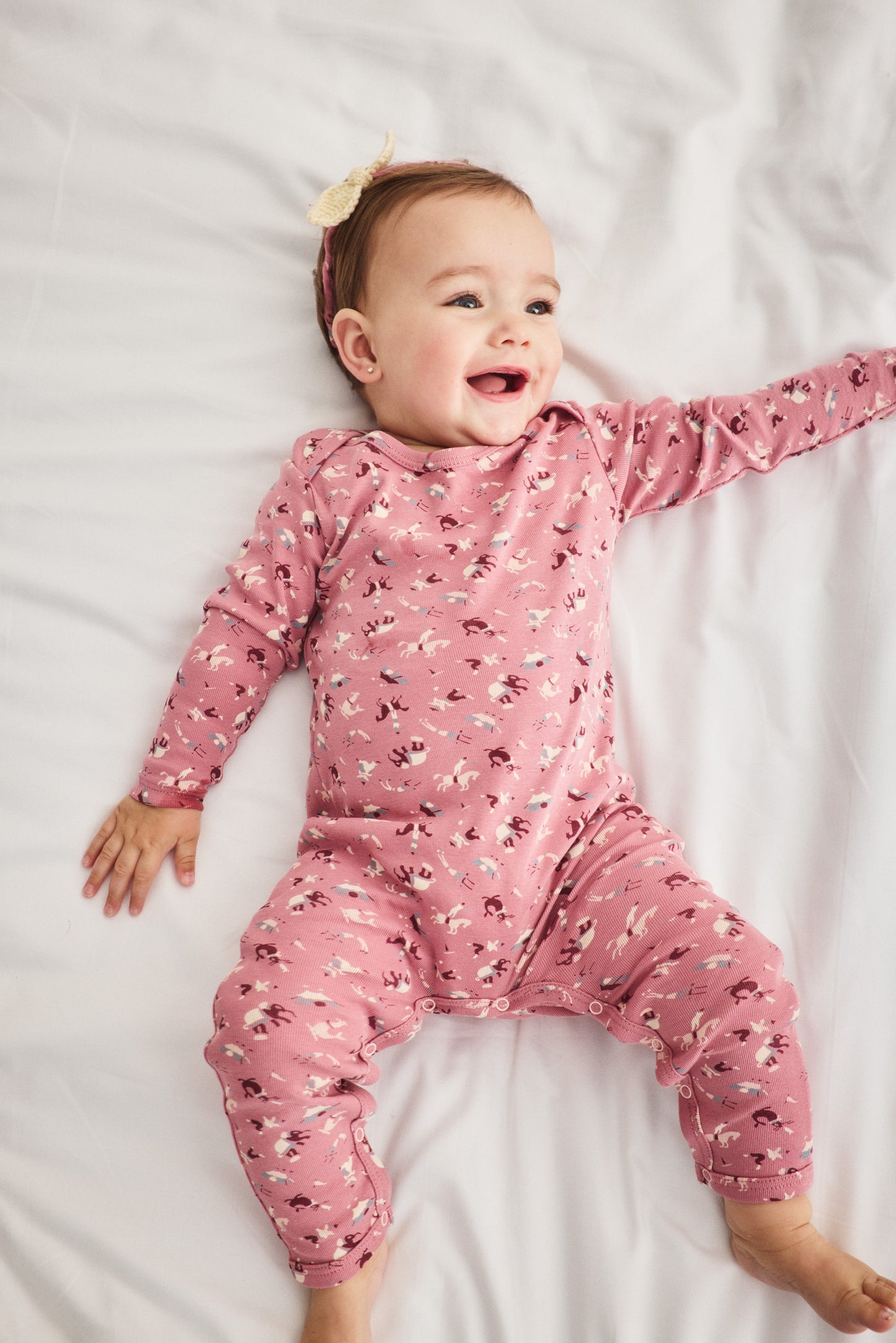 Baby Jumpsuit - Antique Rose Circus