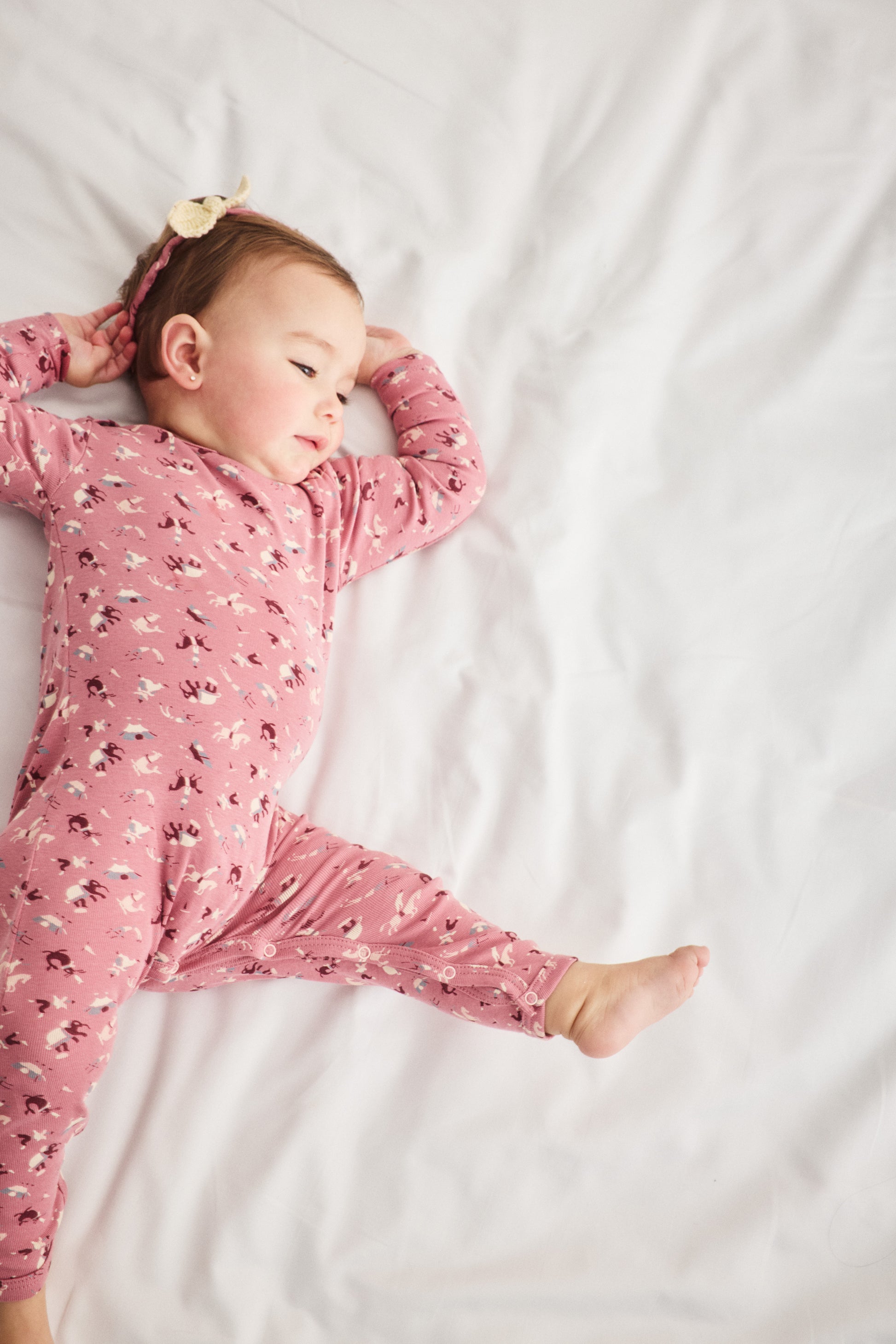 Baby Jumpsuit - Antique Rose Circus