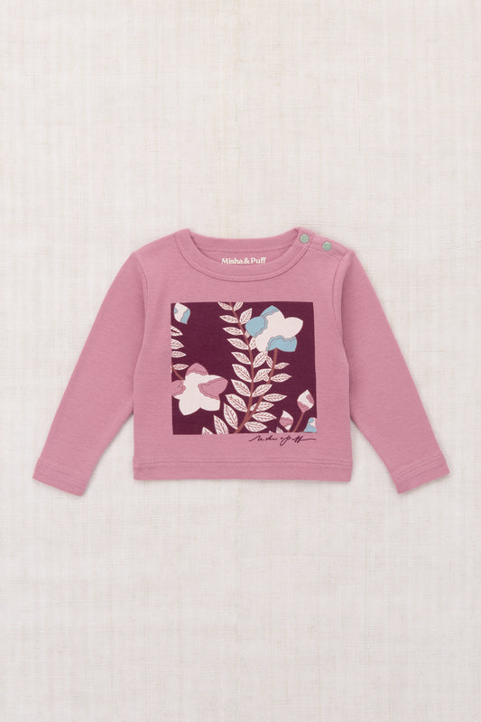 Baby Kikyo Flower Boxy Top - Antique Rose