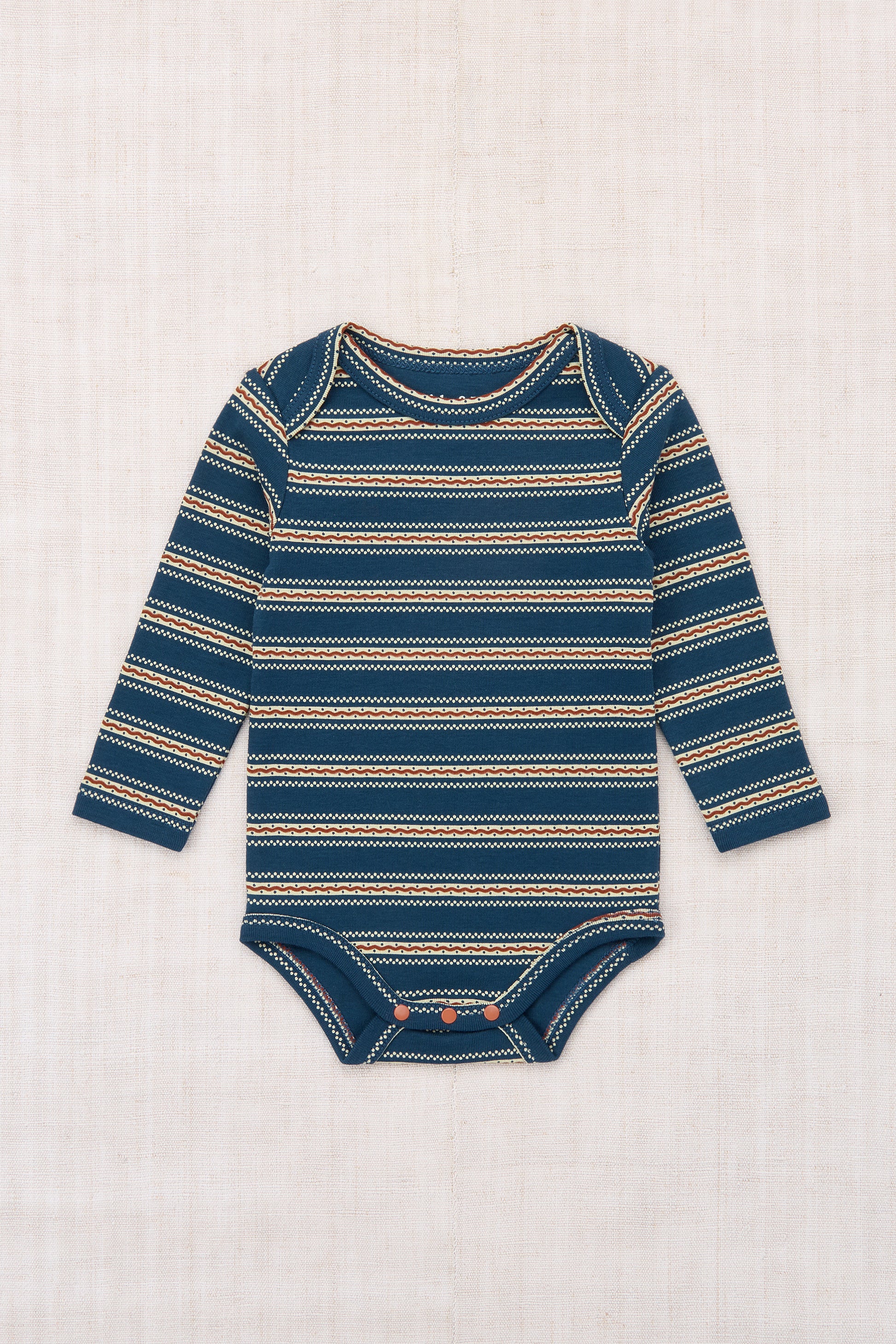 Baby Lap Onesie - Marine Blue Sgraffito