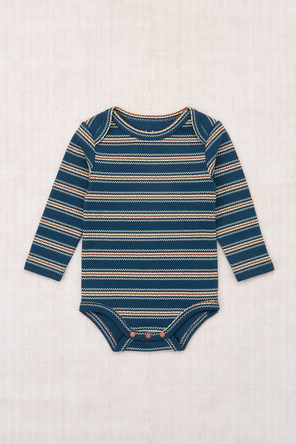 Baby Lap Onesie - Marine Blue Sgraffito