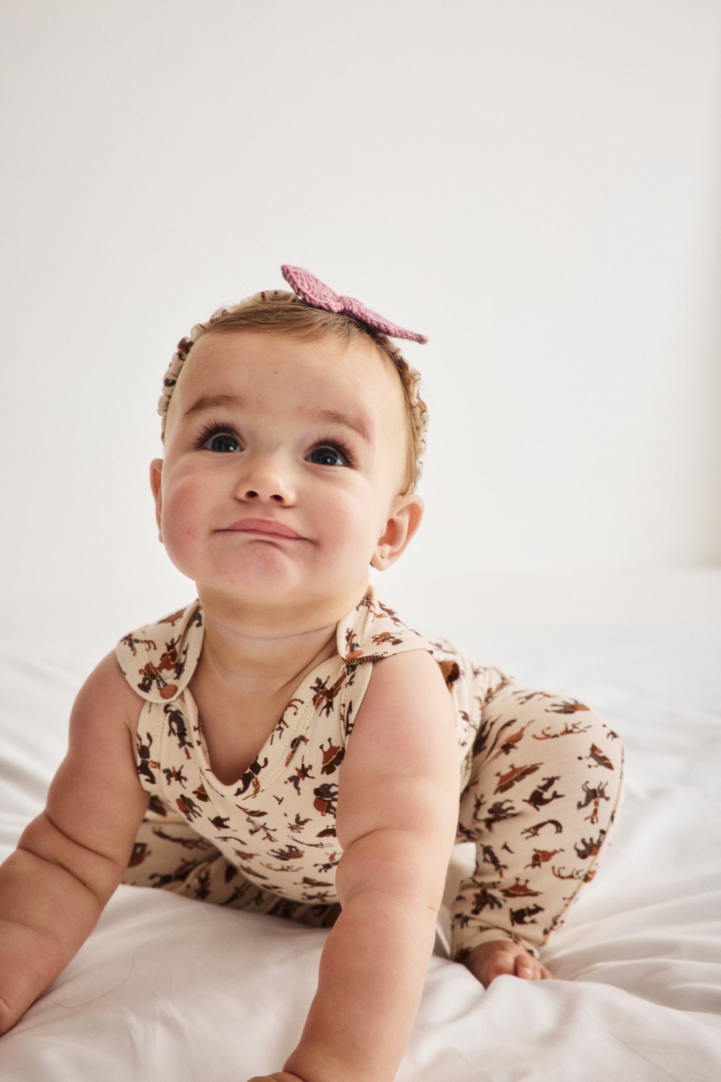 Baby Leaf Headband - Antique Rose