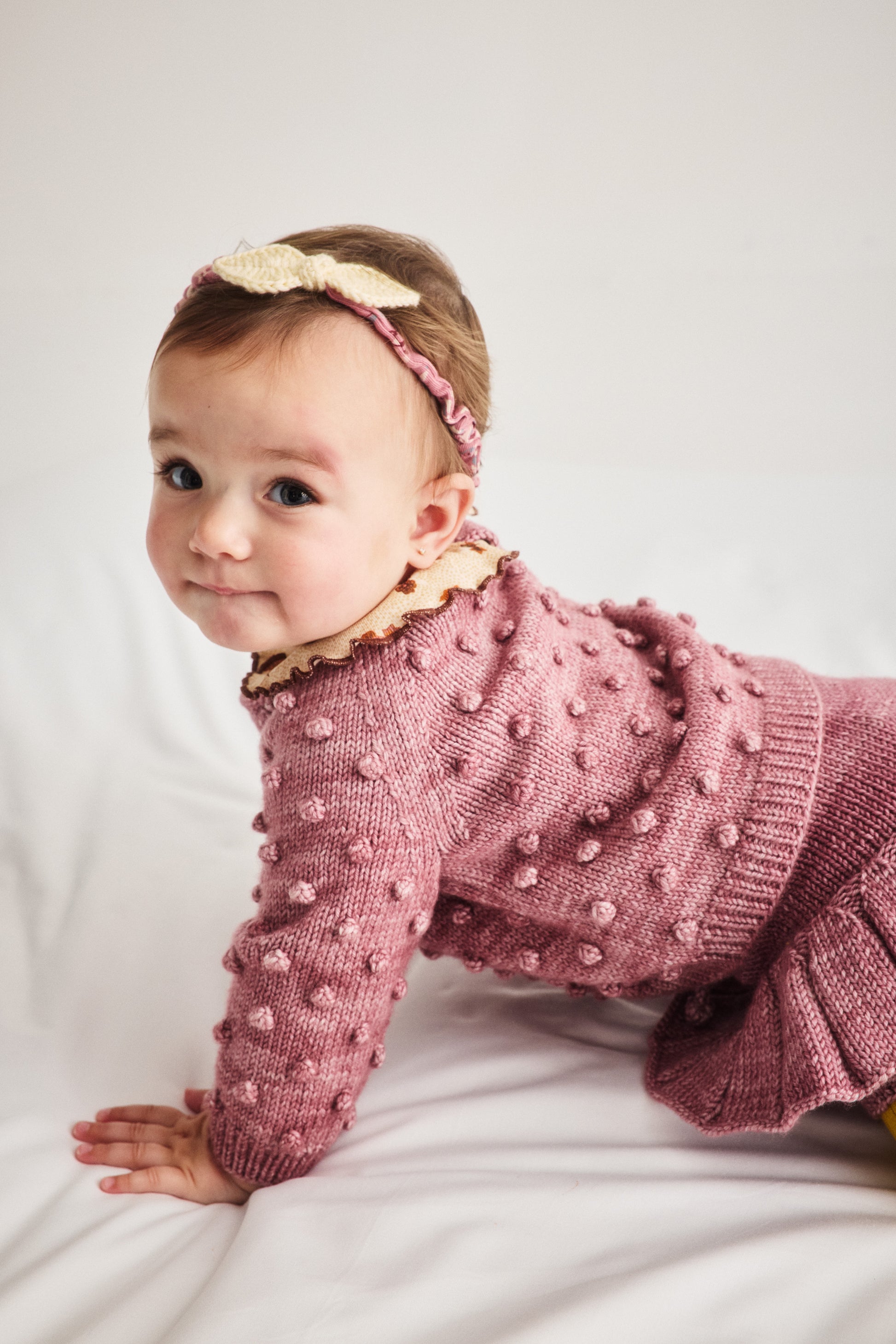 Baby Original Popcorn Sweater - Antique Rose