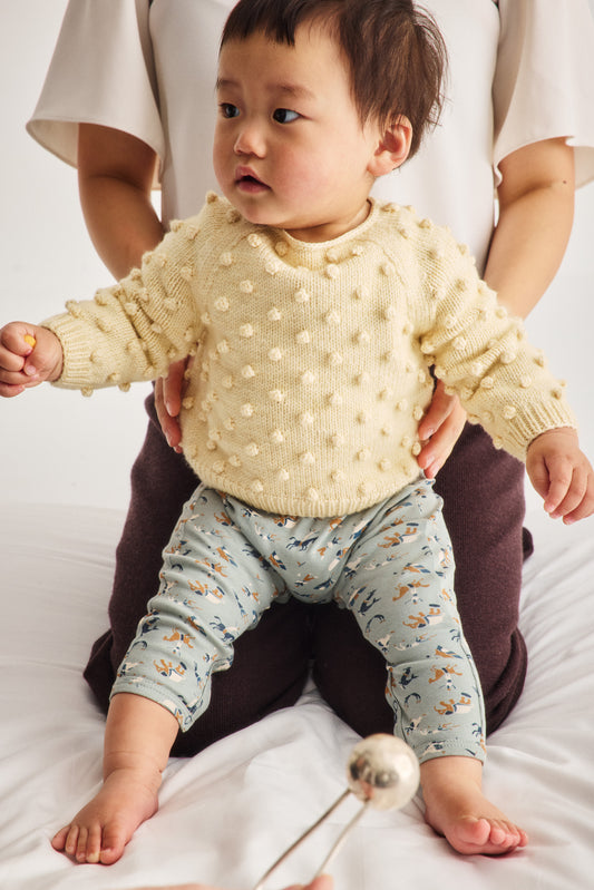 Baby Original Popcorn Sweater - Shortbread