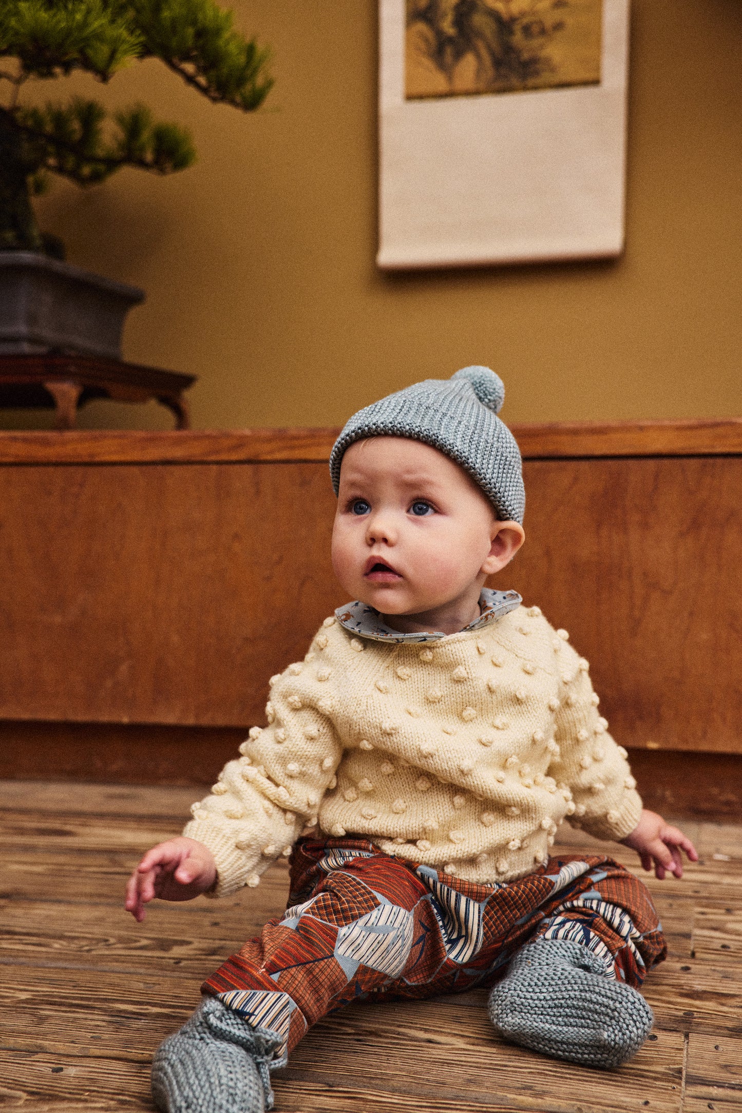 Baby Original Popcorn Sweater - Shortbread