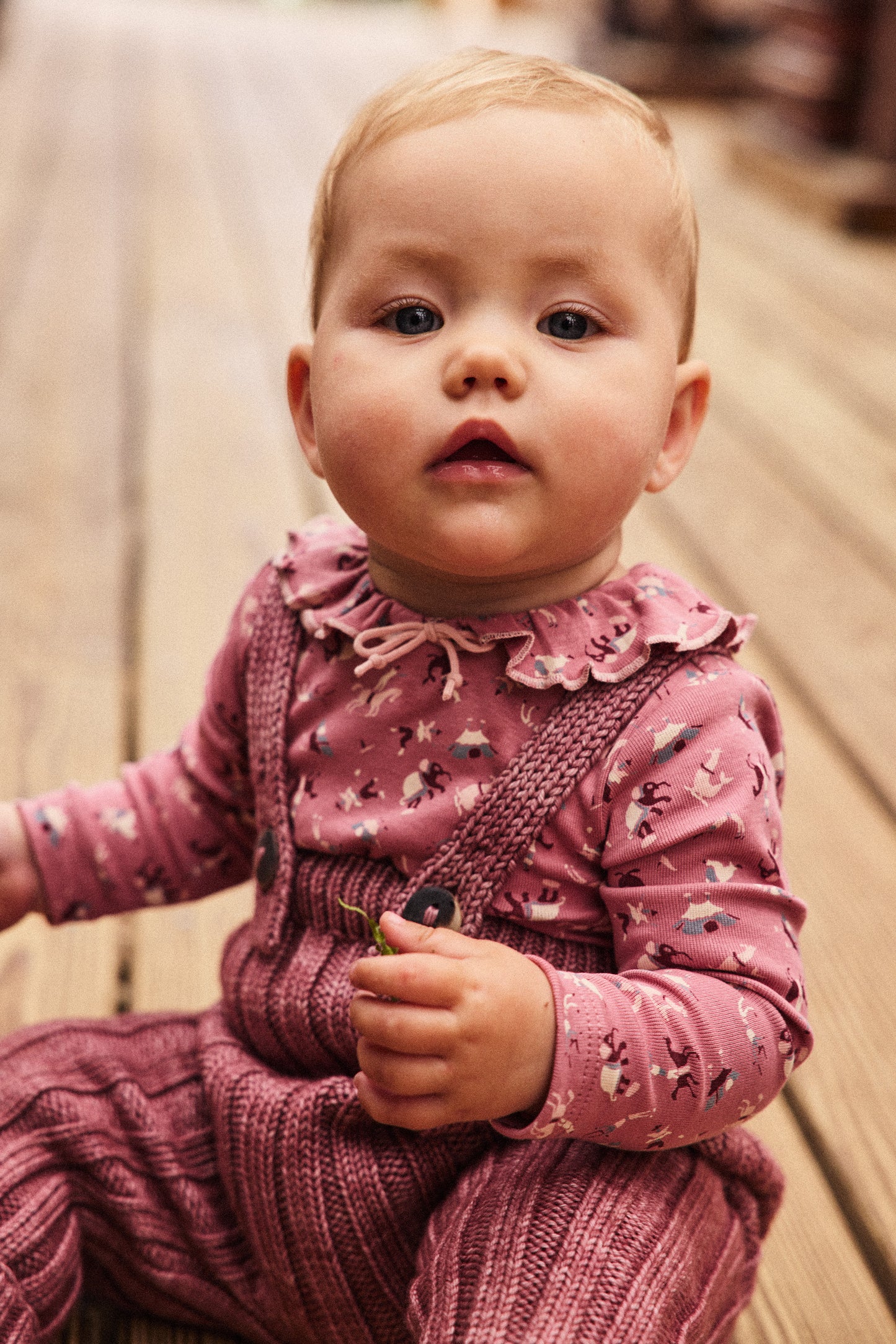 Baby Pattie Onesie - Antique Rose Circus