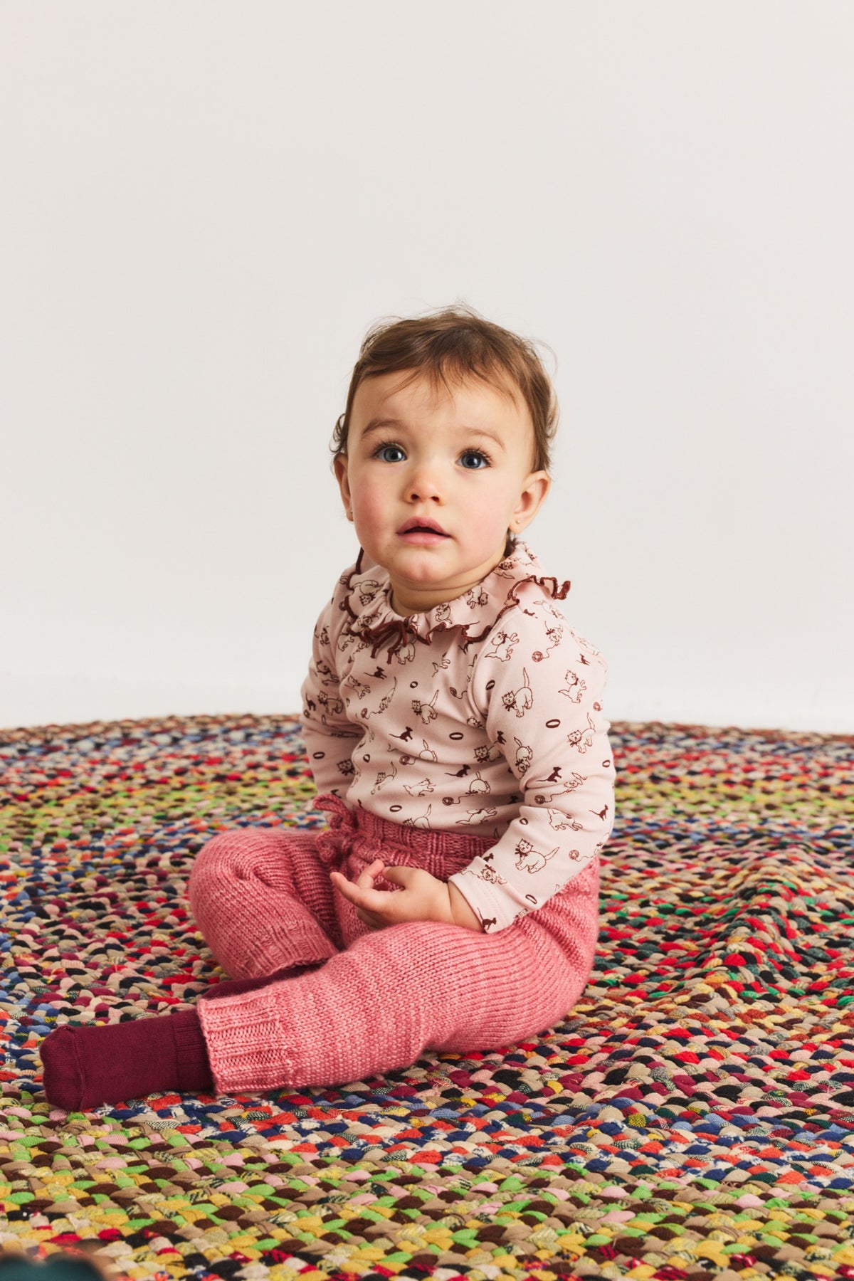Baby Pattie Onesie - Candyfloss Cat & Mouse