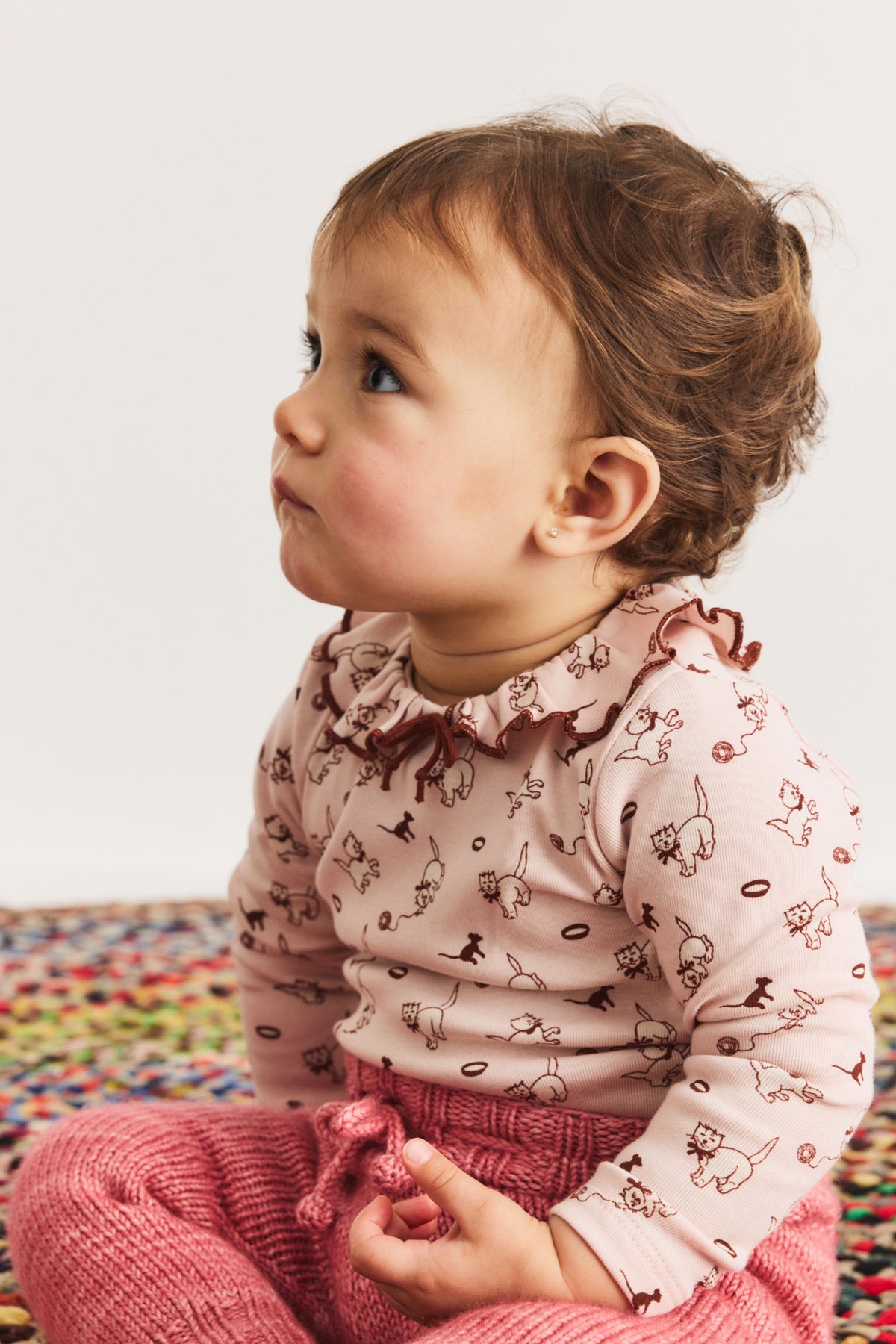 Baby Pattie Onesie - Candyfloss Cat & Mouse