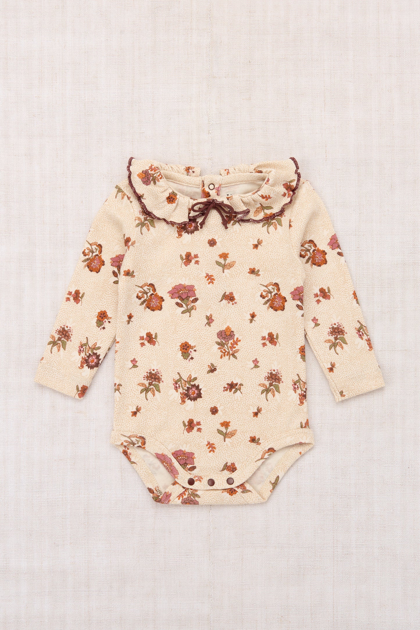 Baby Pattie Onesie - String/Antique Rose Holyoke Floral