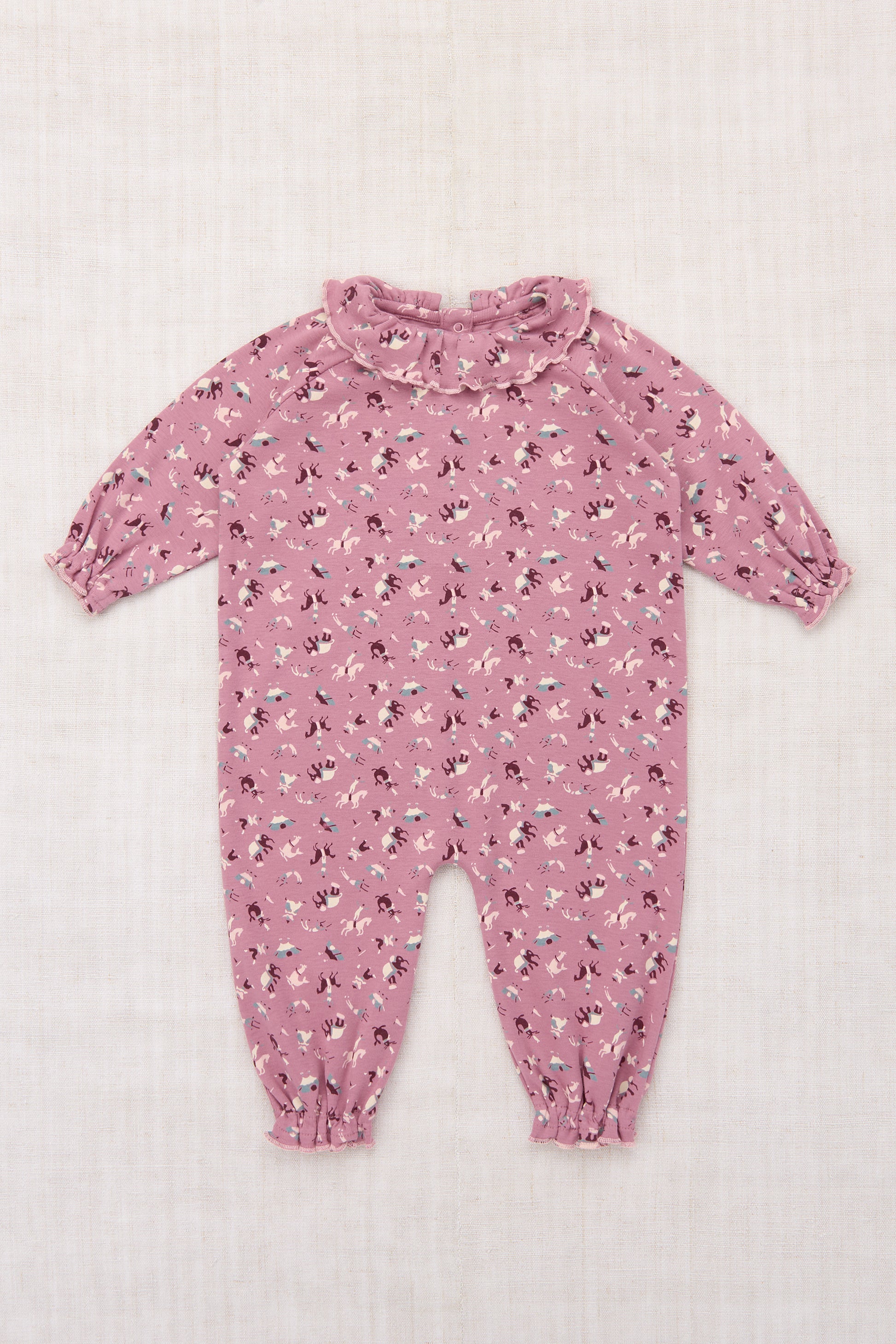 Baby Pierrot Onesie - Antique Rose Circus