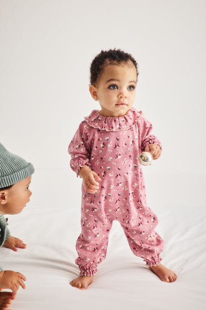 Baby Pierrot Onesie - Antique Rose Circus