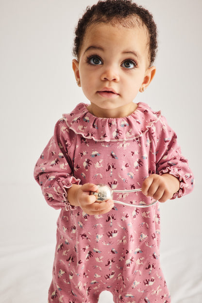 Baby Pierrot Onesie - Antique Rose Circus