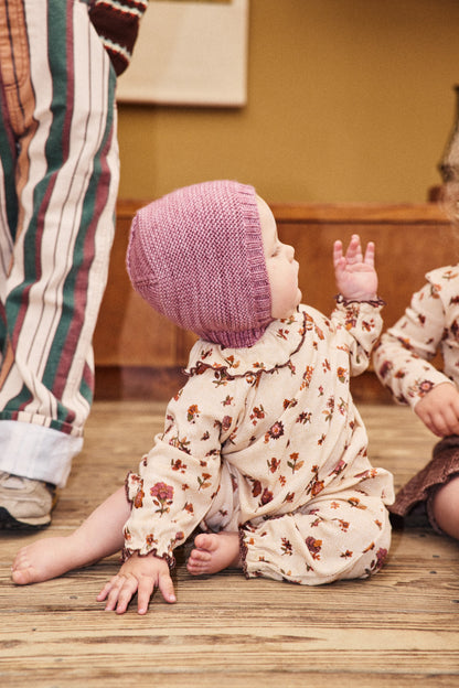Baby Pierrot Onesie - String/Antique Rose Holyoke Floral