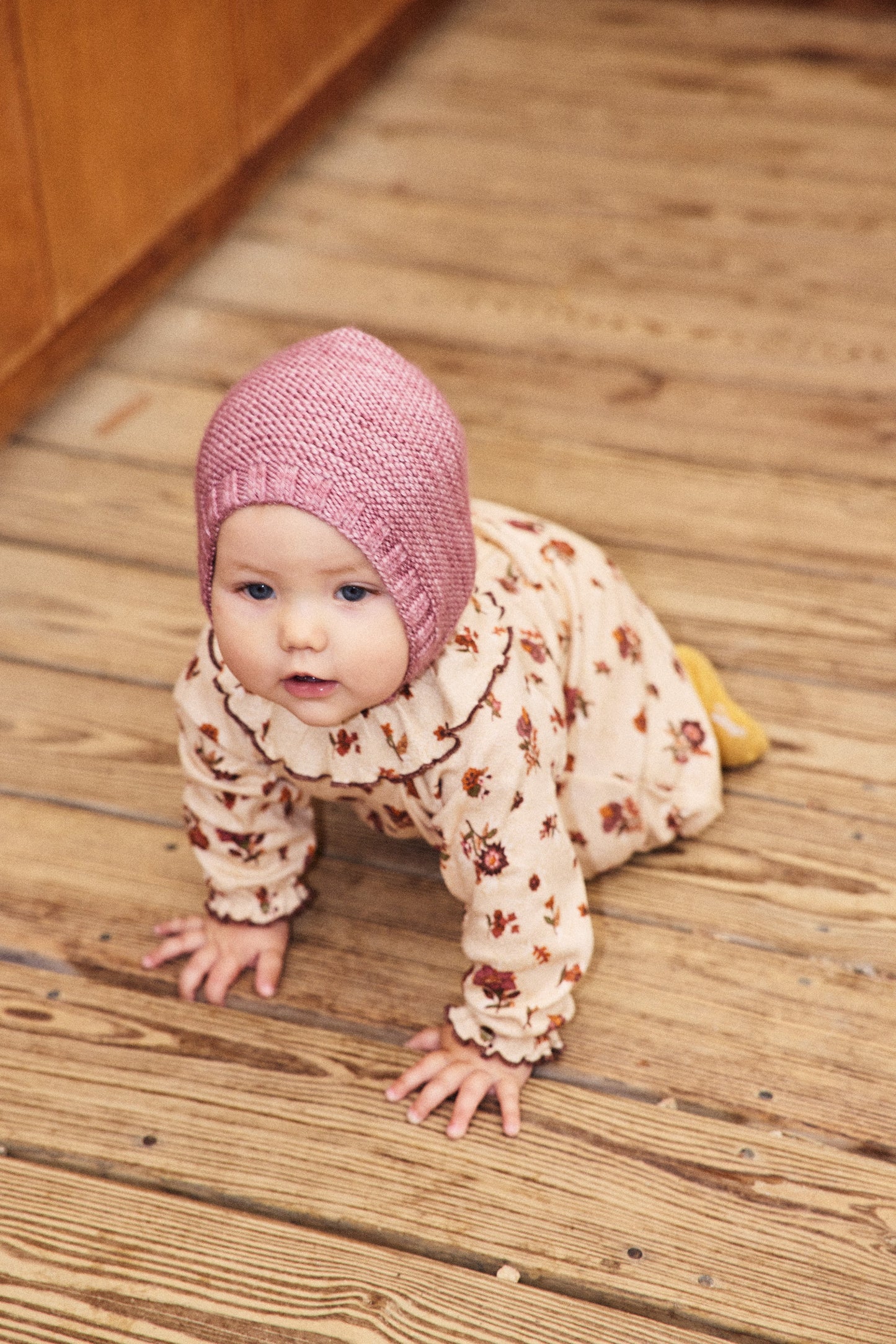 Baby Pierrot Onesie - String/Antique Rose Holyoke Floral