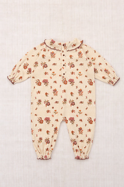 Baby Pierrot Onesie - String/Antique Rose Holyoke Floral