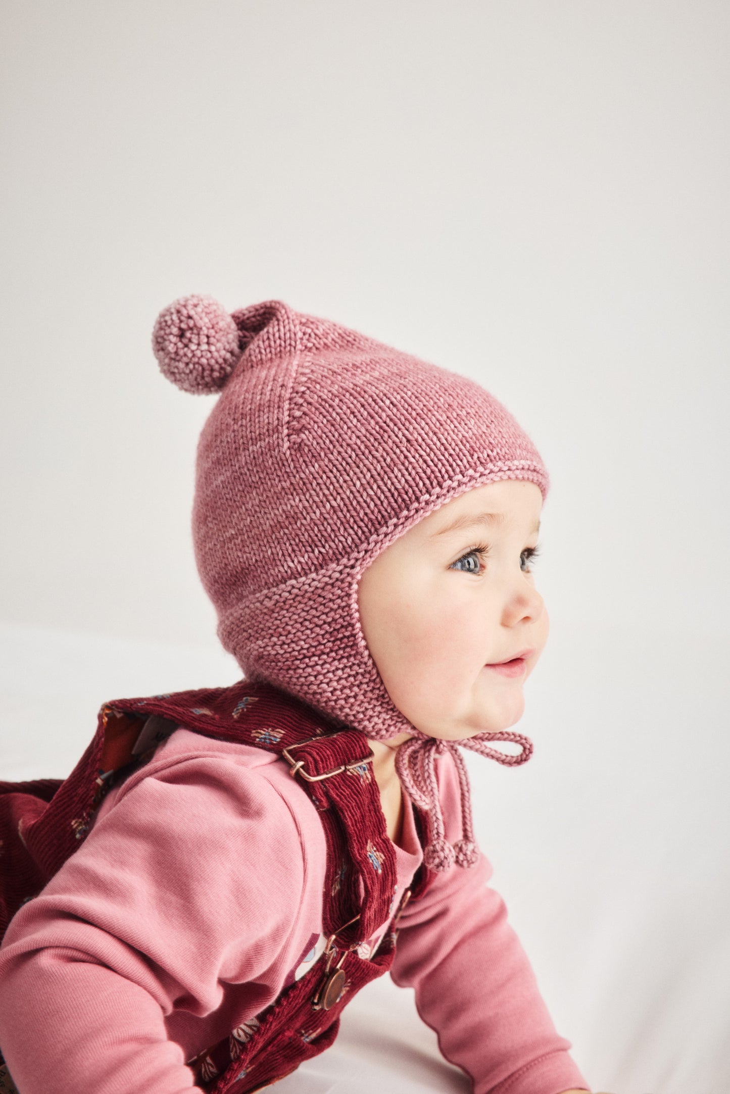 Baby Pointy Peak Hat - Antique Rose