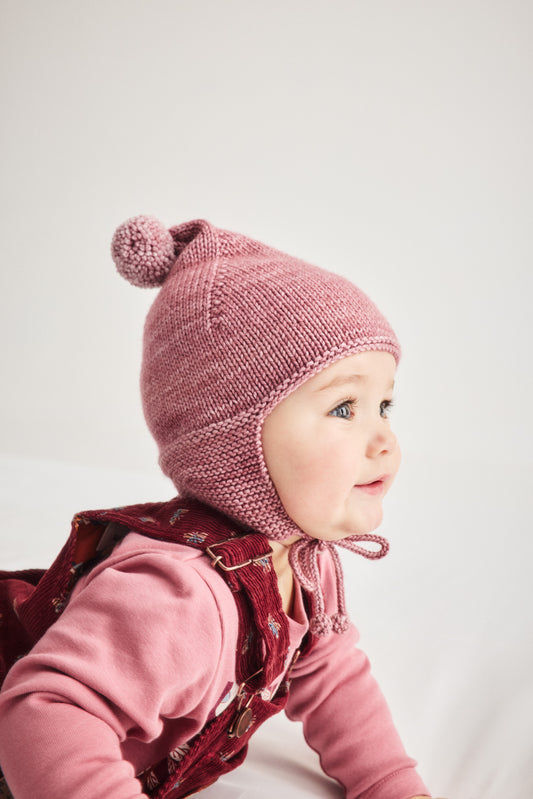 Baby Pointy Peak Hat - Antique Rose