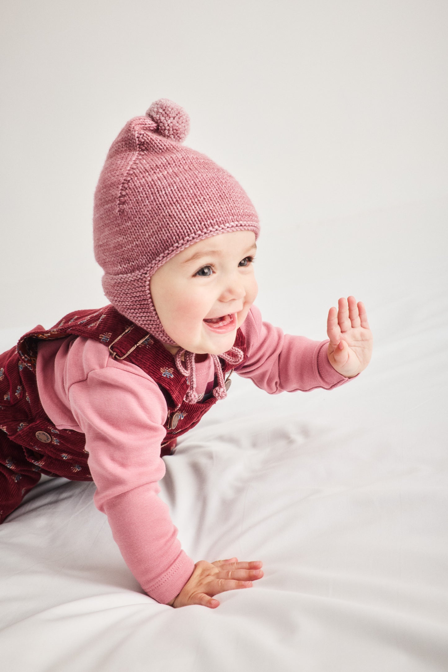 Baby Pointy Peak Hat - Antique Rose