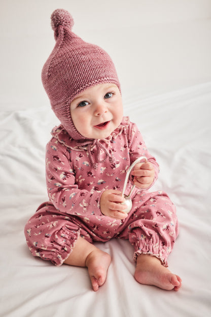 Baby Pointy Peak Hat - Antique Rose