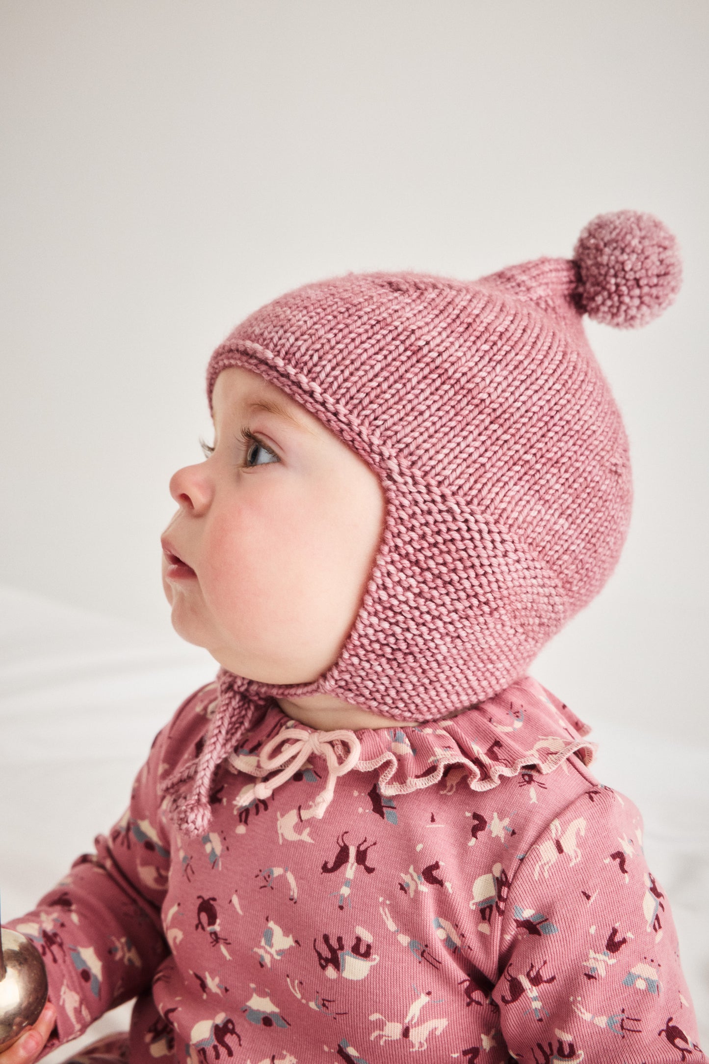 Baby Pointy Peak Hat - Antique Rose