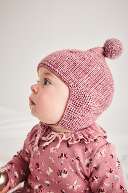 Baby Pointy Peak Hat - Antique Rose