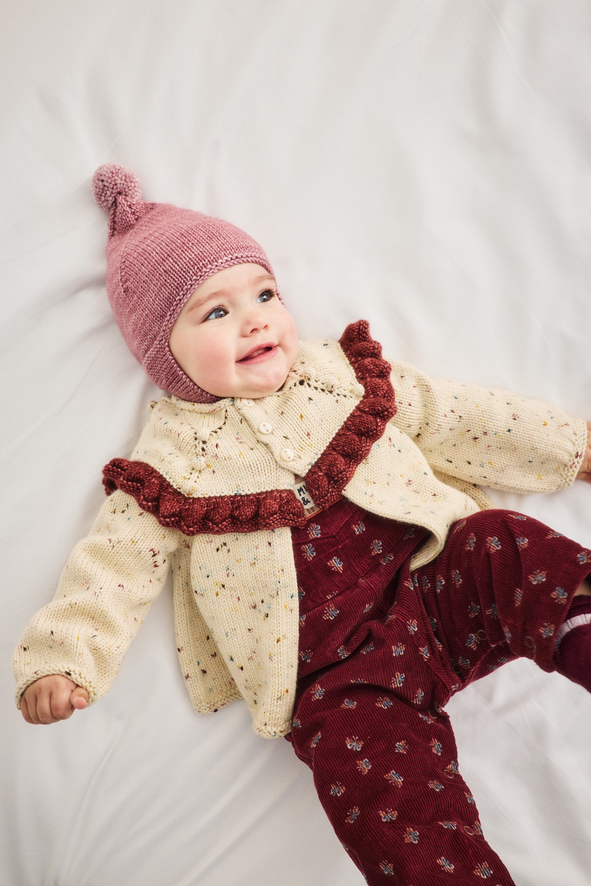 Baby Pointy Peak Hat - Antique Rose
