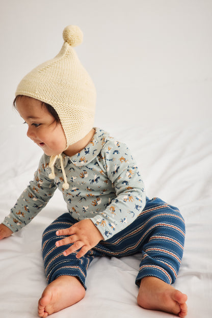 Baby Pointy Peak Hat - Shortbread