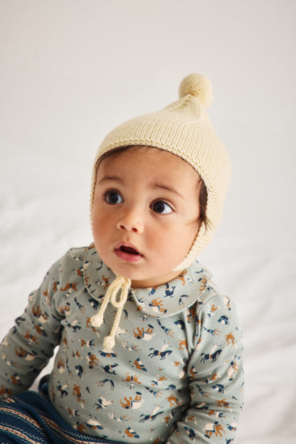 Baby Pointy Peak Hat - Shortbread
