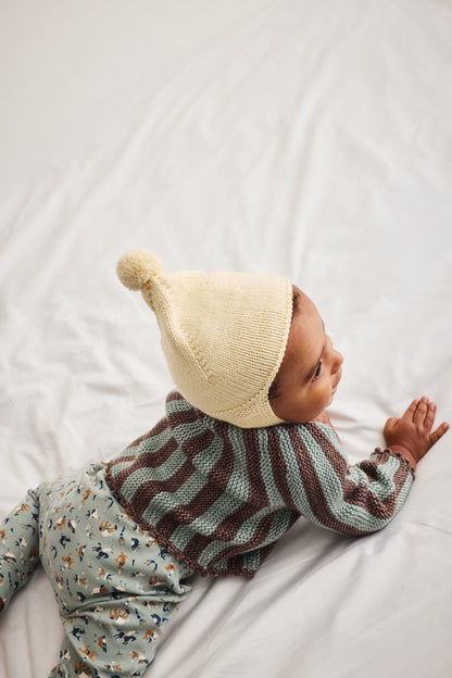 Baby Pointy Peak Hat - Shortbread