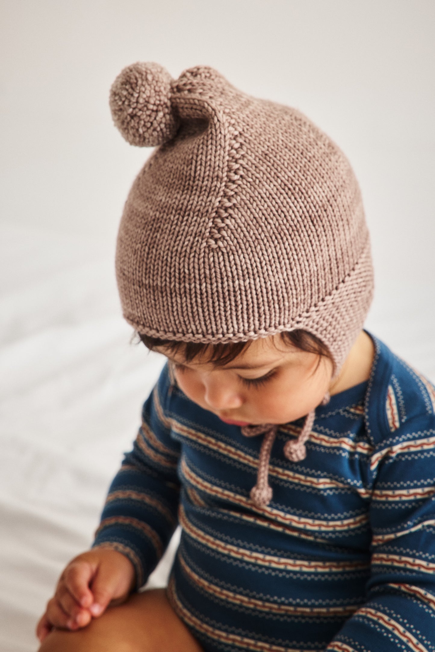 Baby Pointy Peak Hat - Turtledove