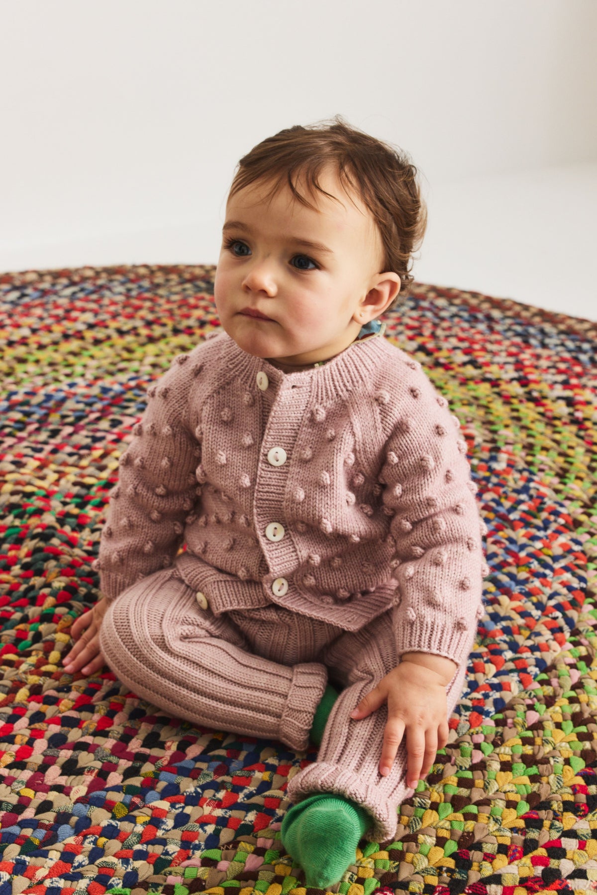 Baby Popcorn Cardigan - Candyfloss