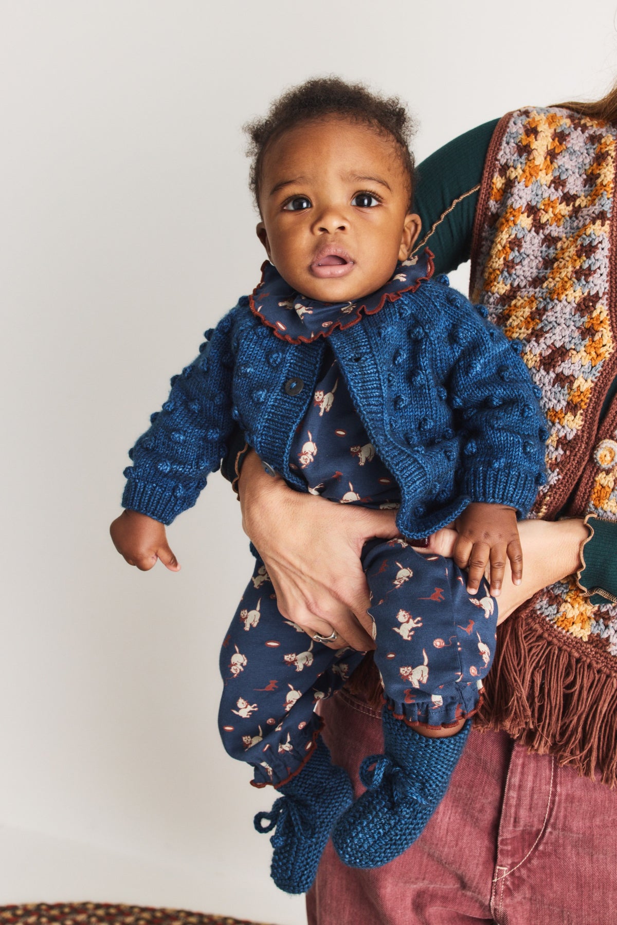 Baby Popcorn Cardigan - Moonlight